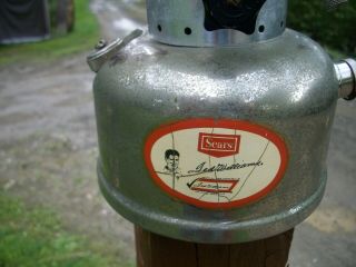 VINTAGE TED WILLIAMS SEARS STAINLESS STEEL RED GAS LANTERN 7114 11/65 9