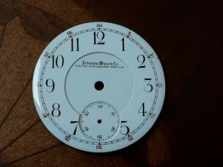 18 Size Illinois Pocket Watch Dial,  " Special For Railway Service "