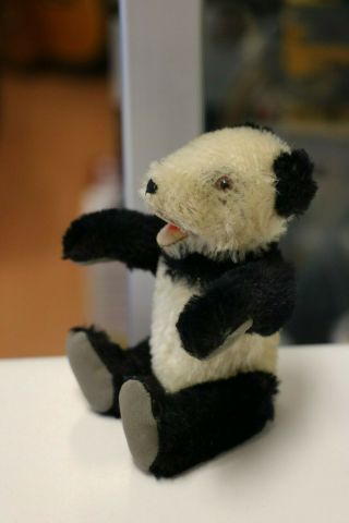 Vintage Tiny Steiff Panda Bear,  Pre - Owned 6 " Comes As Pictured No Tags 1950 