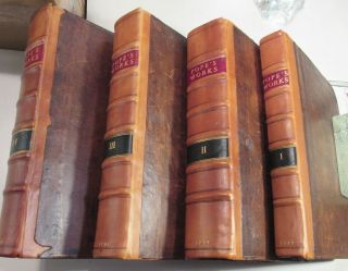 FIRST COLLECTED OF ALEXANDER POPE/1717/RARE 1st Ed/4 VOLS/FINE LEATHER BND 2