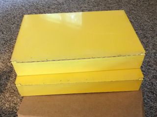 2 Vintage Kar Products Inc Metal Case Storage Bin 3” X 12” X 18” 4