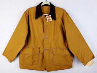 Vintage Western Field Montgomery Ward Canvas Hunting Coat Jacket Old Stock