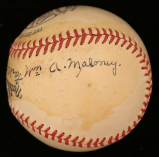 Billy Maloney " Wm A " (d.  1960) Reds Cubs Vintage Single Signed Baseball - Jsa Rare
