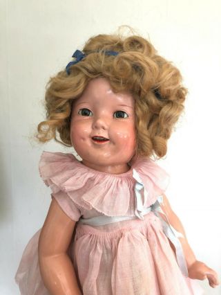 Ideal 18 " Shirley Temple Doll W Composition Body.  1930s.