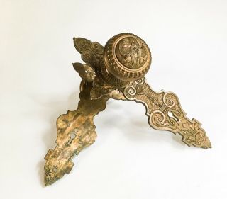 Unusual Antique 1868 EAGLE and SHIELD Bronze Door Knobs,  Illinois State Capitol 10