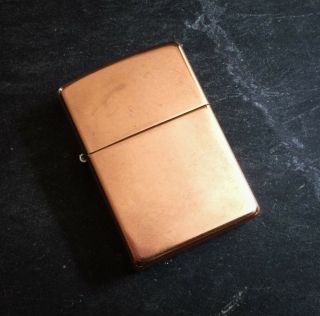 Zippo Solid Copper Lighter D 03 Unstruck Vintage Rare