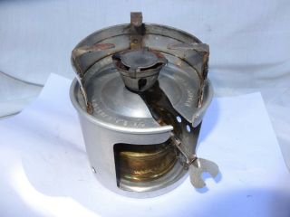 Vintage Primus No 71 Petrol Hiking / Camping Stove With Wind Shield & Cook Pots