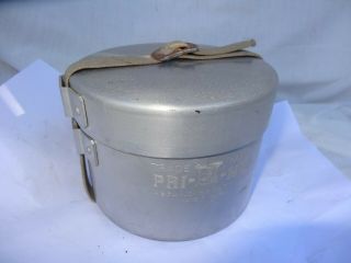Vintage Primus no 71 petrol hiking / camping stove with wind shield & cook pots 2