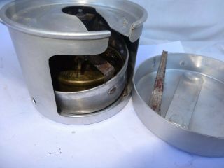 Vintage Primus no 71 petrol hiking / camping stove with wind shield & cook pots 4
