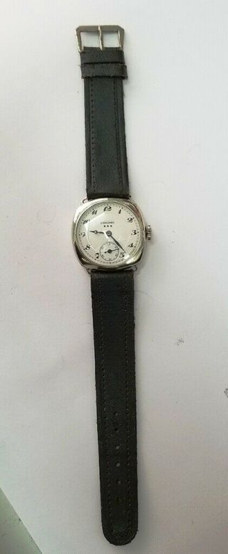WWI LONGINES Trench Military Silverode Hand Winding Vintage Men ' s Watch 2