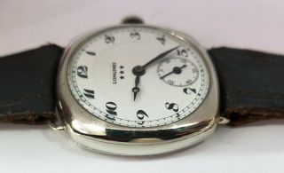WWI LONGINES Trench Military Silverode Hand Winding Vintage Men ' s Watch 4