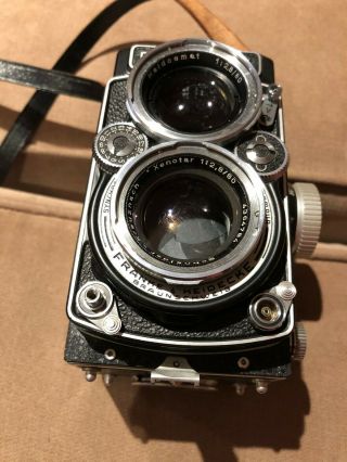 Rolleiflex Vintage Twin Lens Camera,  Schneider Xenotar 2.  8 80mm Lens 7