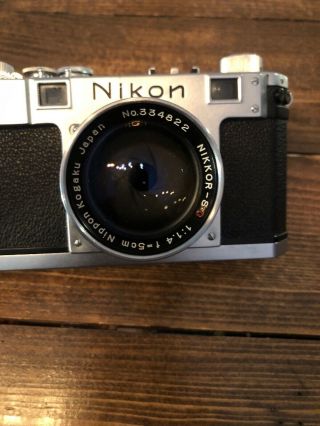 Vintage Nikon 35mm Rangefinder Film Camera With Box & Lens 9