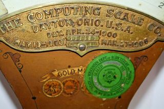 Antique Dayton The Computing Scale 1906 General store Candy Counter Scale 166 6