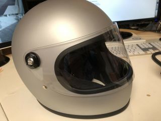Biltwell Inc Gringo S Retro Full - Face Helmet (flat Titanium) Bnib Size 2x.