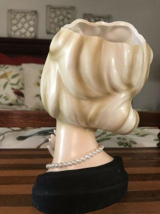 Rare Vintage Enesco Ceramic Lady Head Vase 7 