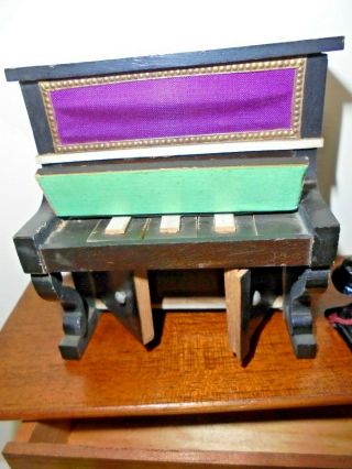 ANTIQUE VICTORIAN OLD VINTAGE DOLLS HOUSE FURNITURE CHAISE LONGUE CHEST BED A/F 6