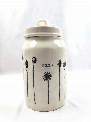 Vintage Rae Dunn Home Line Flowers Cookie Sugar Tea Flour Jar Canister