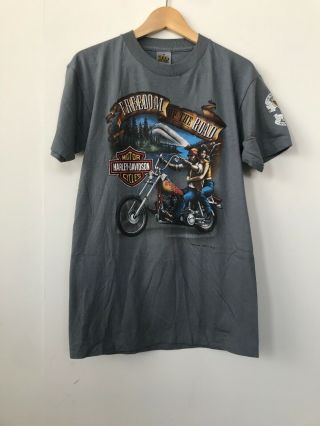 Vintage 90’s Harley Davidson 3d Emblem Freedom Of Road Biker T Shirt M Nos 1992