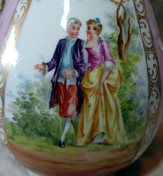 A Antique Dresden Carl Thieme Porcelain Quatrefoil Chocolate Pot 5