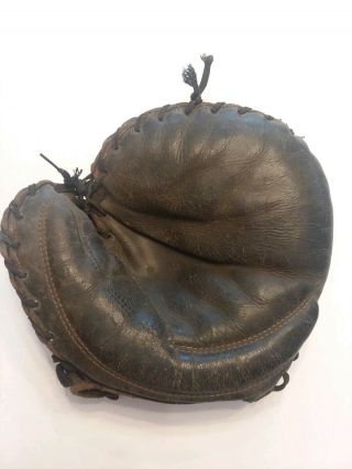 Antique Baseball Glove Aj Reach Phila Buckle Wrist Strap Crescent Pad L@@k