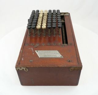 Wood Cased Comptometer,  Serial 5668 5