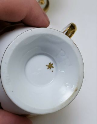 19th c Antique French Empire Old Paris Porcelain Tea Set Teapots Cups & Saucers 12