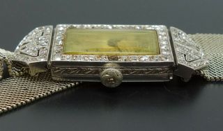 Vintage Diamond Platinum Juvenia Swiss Ladies Watch 18k White Gold to Restore 2