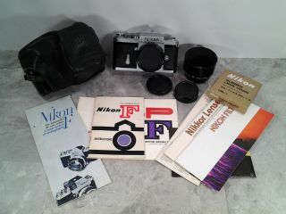 Vintage " Nikon F " 35mm Camera W/nikkor - S 1:2,  F = 5cm Lens,