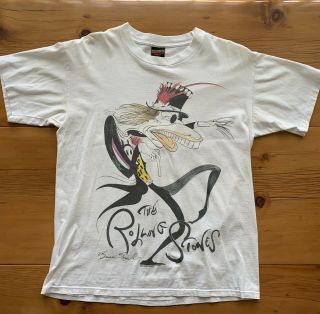 Rare Vintage Rolling Stones Voodoo Lounge Tour 1994 Large T - Shirt White L