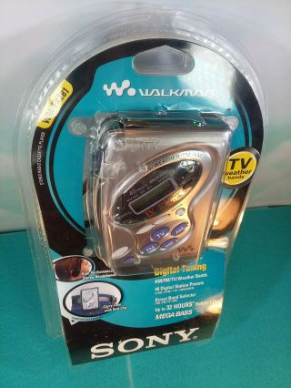 Vtg Sony Walkman Wm - Fx 281 Cassette Player Digital Tuning Tv/weather