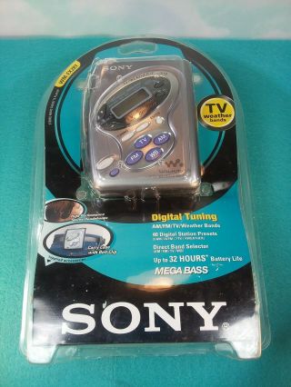 VTG Sony Walkman WM - FX 281 cassette player digital tuning TV/Weather 2