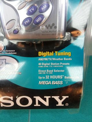 VTG Sony Walkman WM - FX 281 cassette player digital tuning TV/Weather 3
