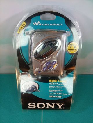 VTG Sony Walkman WM - FX 281 cassette player digital tuning TV/Weather 4