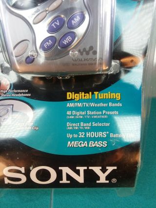 VTG Sony Walkman WM - FX 281 cassette player digital tuning TV/Weather 5