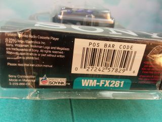 VTG Sony Walkman WM - FX 281 cassette player digital tuning TV/Weather 8