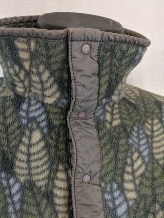 Vintage PATAGONIA Synchilla Fleece Snap - T Leaves Pullover Jacket Medium USA RARE 6