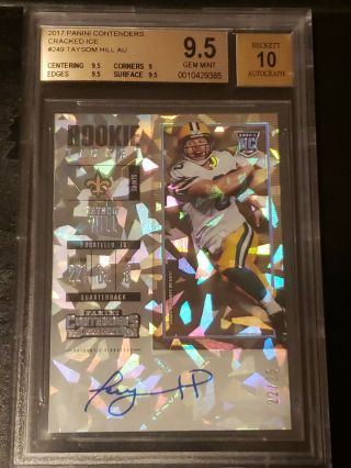 Taysom Hill Contenders Rookie Auto Cracked Ice 22/25 Rare