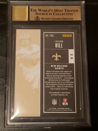 Taysom Hill Contenders Rookie Auto Cracked Ice 22/25 Rare 2