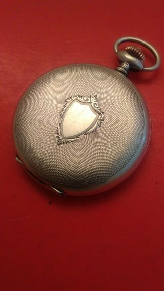 Vacheron Constantin Hunter Pocket Watch,  In Sterling Silver,  Guilloche