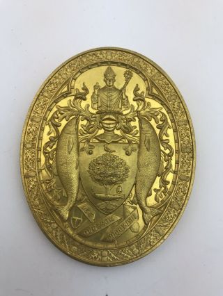 Antique Large Scottish Sterling Silver Gilt Medallion Glasgow Robert Graham Esq 2