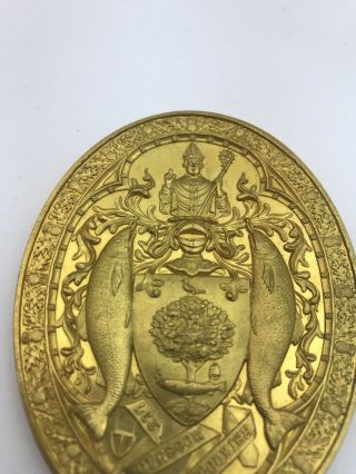 Antique Large Scottish Sterling Silver Gilt Medallion Glasgow Robert Graham Esq 4