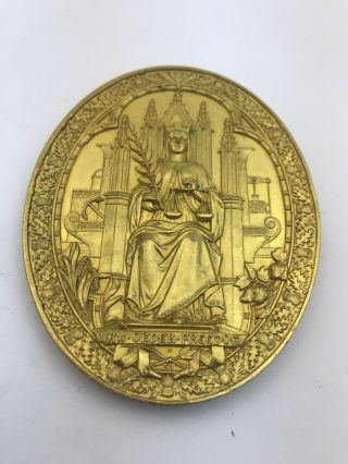 Antique Large Scottish Sterling Silver Gilt Medallion Glasgow Robert Graham Esq 5