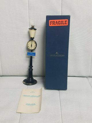 Rare Vintage Jaeger Lecoultre Rue De La Paix Table Alarm Clock W/ Box Papers