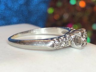 ESTATE VINTAGE PLATINUM NATURAL DIAMOND ENGAGEMENT RING WITH APPRAISAL WEDDING 7