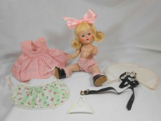 Vintage 1952 Strung Vogue Ginny W/tiny Miss 837 Interchangeable Clothing