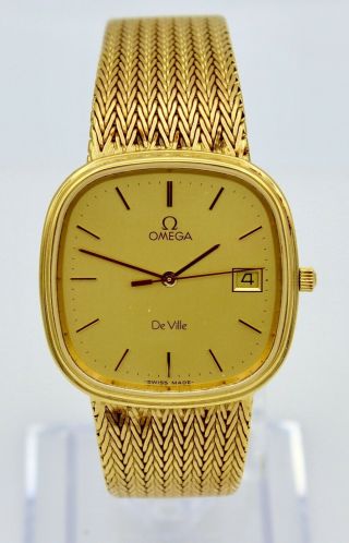 Vintage Omega Deville Quartz Watch Men 