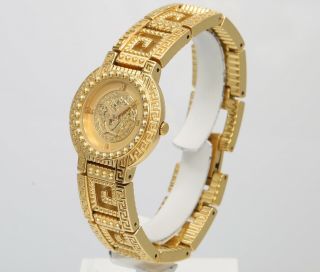 Vintage Gianni Versace Signature Medusa Gold Plated G20 25mm Ladies Watch 2