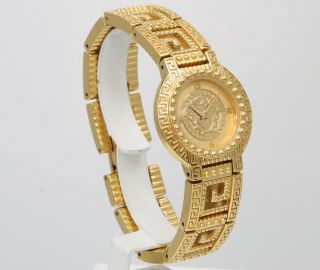 Vintage Gianni Versace Signature Medusa Gold Plated G20 25mm Ladies Watch 3