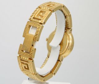 Vintage Gianni Versace Signature Medusa Gold Plated G20 25mm Ladies Watch 5